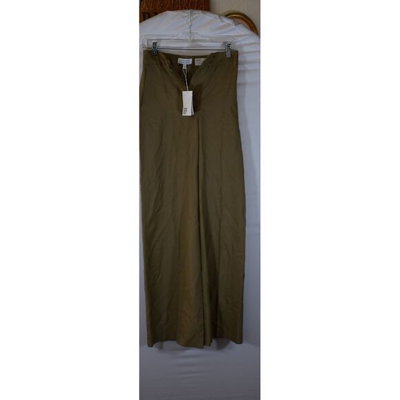 Stylish Stockholm Atelier‎ Wide Leg Pants Size Zero in a Khaki Brown  NWT - Picture 1 of 5